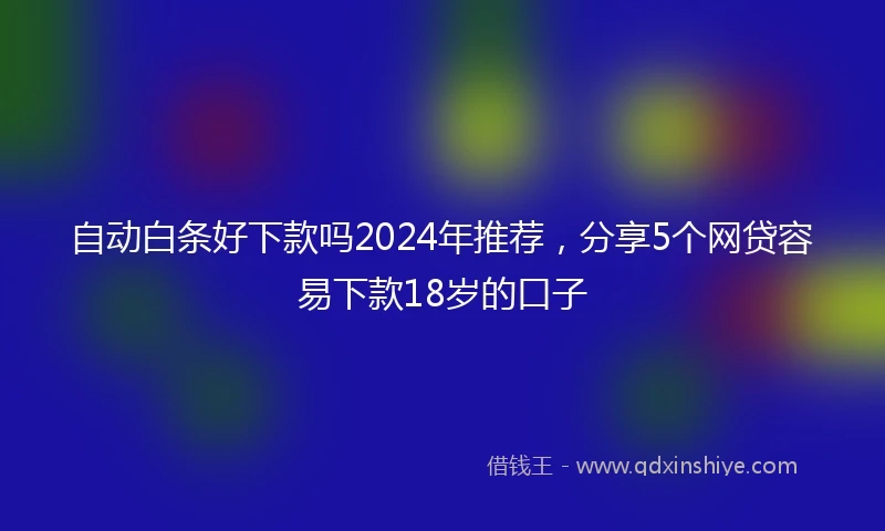 自动白条好下款吗2024年推荐，分享5个网贷容易下款18岁的口子