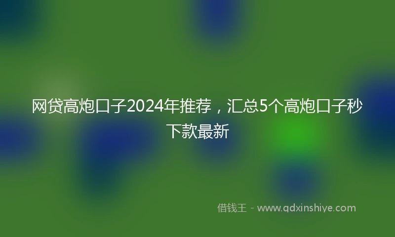 网贷高炮口子2024年推荐，汇总5个高炮口子秒下款最新