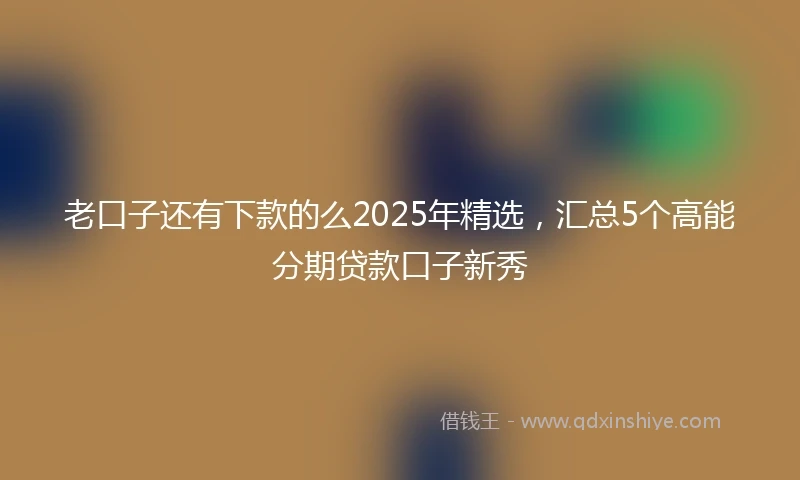老口子还有下款的么2025年精选，汇总5个高能分期贷款口子新秀