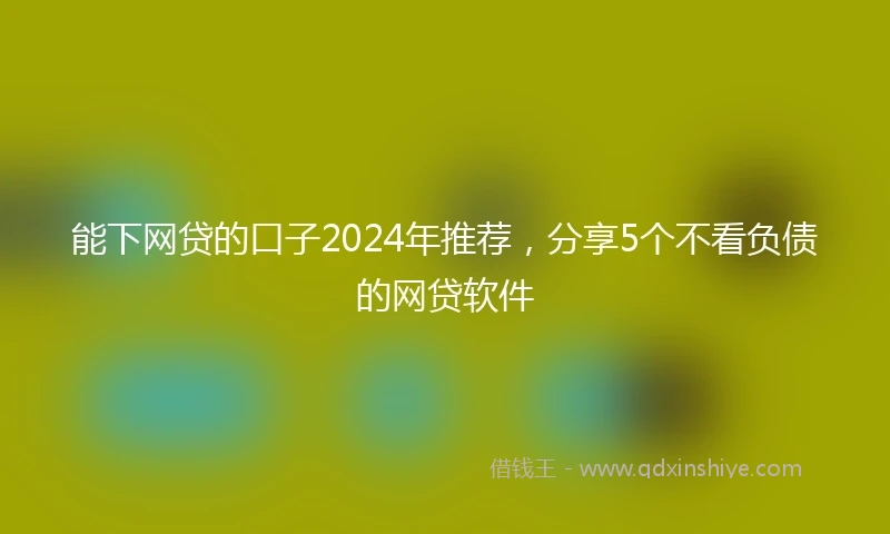 能下网贷的口子2024年推荐，分享5个不看负债的网贷软件