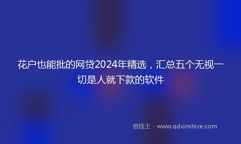 花户也能批的网贷2024年精选，汇总五个无视一切是人就下款的软件