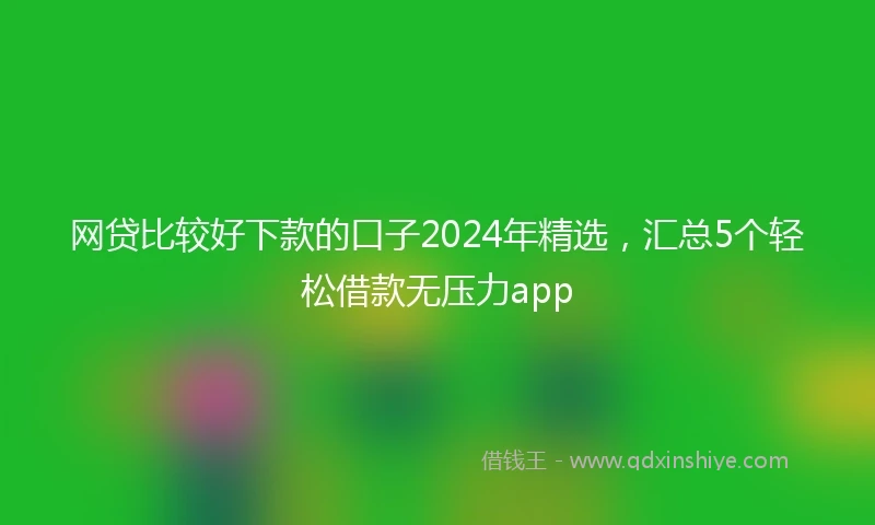 网贷比较好下款的口子2024年精选，汇总5个轻松借款无压力app