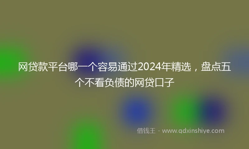 网贷款平台哪一个容易通过2024年精选，盘点五个不看负债的网贷口子
