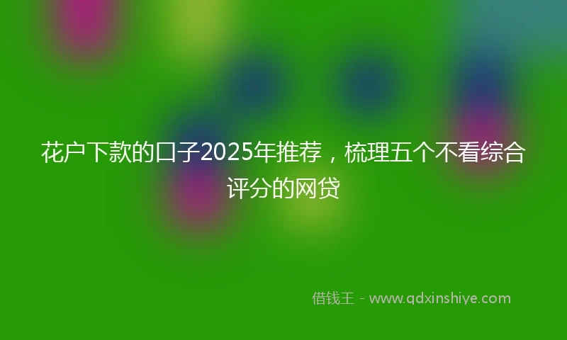 花户下款的口子2025年推荐，梳理五个不看综合评分的网贷