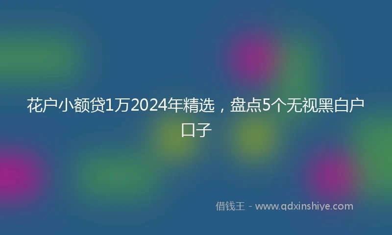 花户小额贷1万2024年精选,盘点5个无视黑白户口子