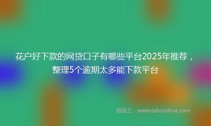 花户好下款的网贷口子有哪些平台2025年推荐,整理5个逾期太多能下款平台