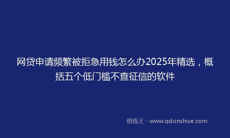 网贷申请频繁被拒急用钱怎么办2025年精选，概括五个低门槛不查征信的软件