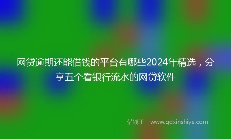 网贷逾期还能借钱的平台有哪些2024年精选，分享五个看银行流水的网贷软件