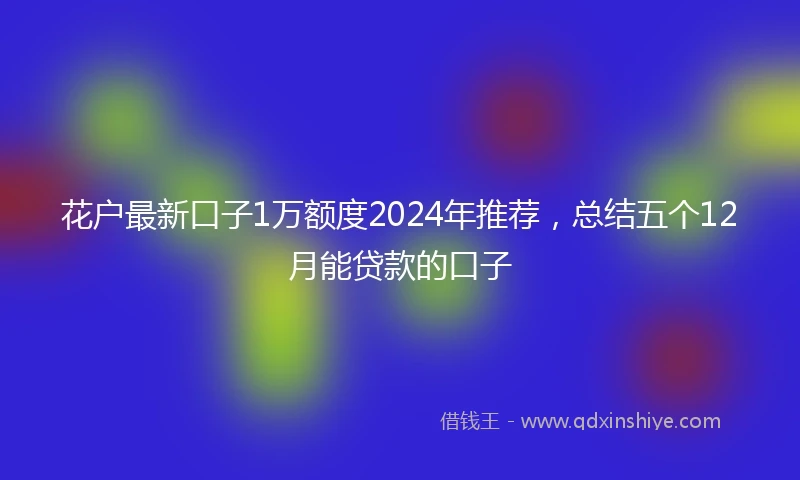 花户最新口子1万额度2024年推荐，总结五个12月能贷款的口子