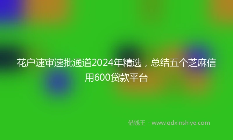 花户速审速批通道2024年精选，总结五个芝麻信用600贷款平台