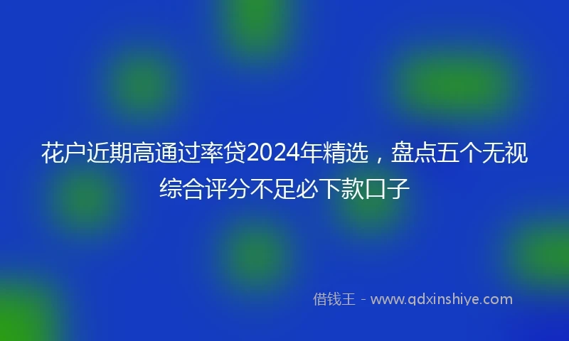 花户近期高通过率贷2024年精选，盘点五个无视综合评分不足必下款口子