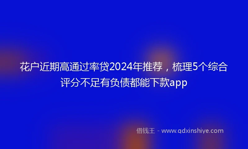 花户近期高通过率贷2024年推荐，梳理5个综合评分不足有负债都能下款app