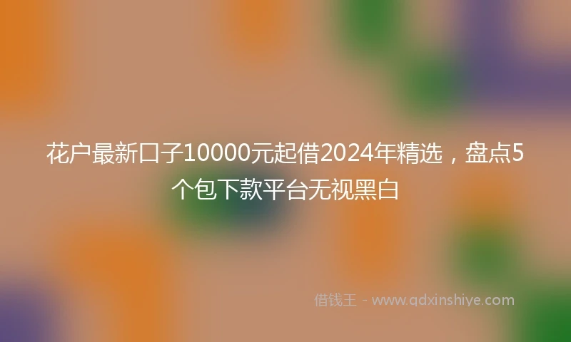 花户最新口子10000元起借2024年精选，盘点5个包下款平台无视黑白