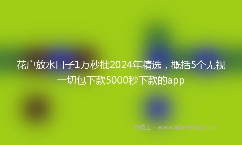 花户放水口子1万秒批2024年精选，概括5个无视一切包下款5000秒下款的app