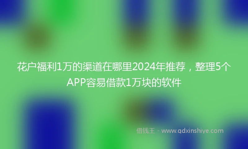 花户福利1万的渠道在哪里2024年推荐，整理5个APP容易借款1万块的软件
