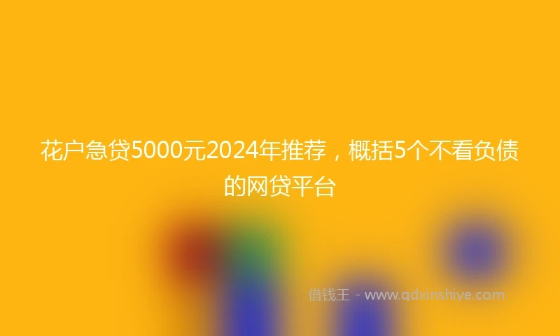 花户急贷5000元2024年推荐，概括5个不看负债的网贷平台