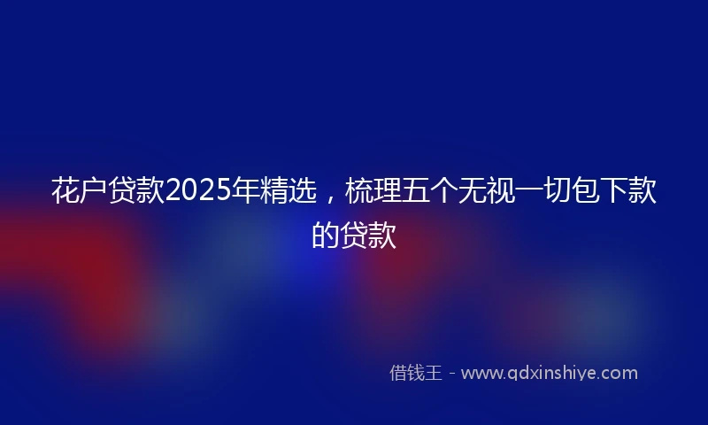 花户贷款2025年精选，梳理五个无视一切包下款的贷款