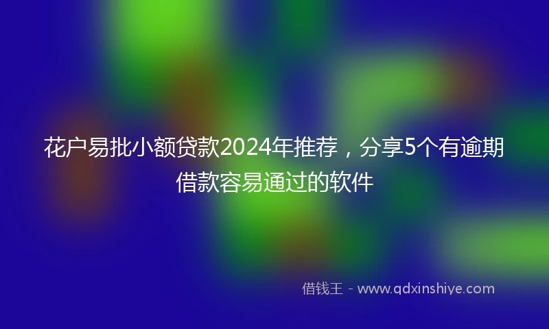 花户易批小额贷款2024年推荐，分享5个有逾期借款容易通过的软件