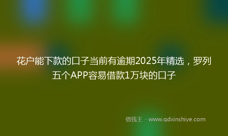 花户能下款的口子当前有逾期2025年精选，罗列五个APP容易借款1万块的口子