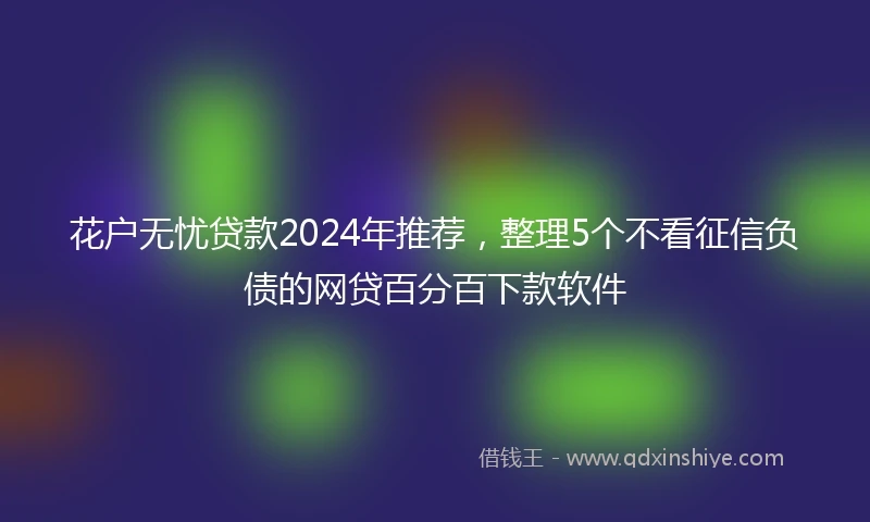 花户无忧贷款2024年推荐，整理5个不看征信负债的网贷百分百下款软件