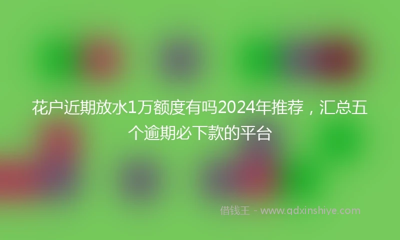 花户近期放水1万额度有吗2024年推荐，汇总五个逾期必下款的平台