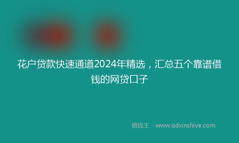 花户贷款快速通道2024年精选，汇总五个靠谱借钱的网贷口子