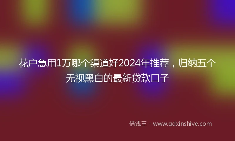 花户急用1万哪个渠道好2024年推荐，归纳五个无视黑白的最新贷款口子