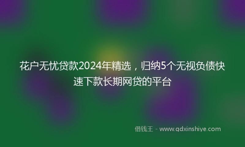 花户无忧贷款2024年精选，归纳5个无视负债快速下款长期网贷的平台