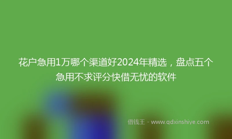 花户急用1万哪个渠道好2024年精选，盘点五个急用不求评分快借无忧的软件