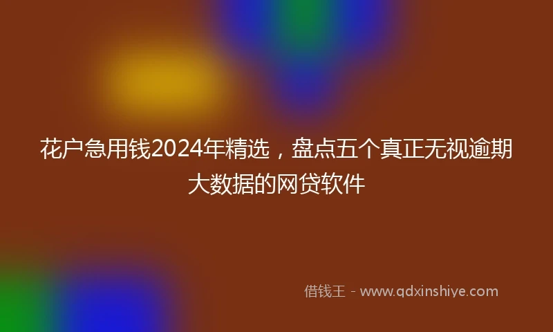 花户急用钱2024年精选，盘点五个真正无视逾期大数据的网贷软件