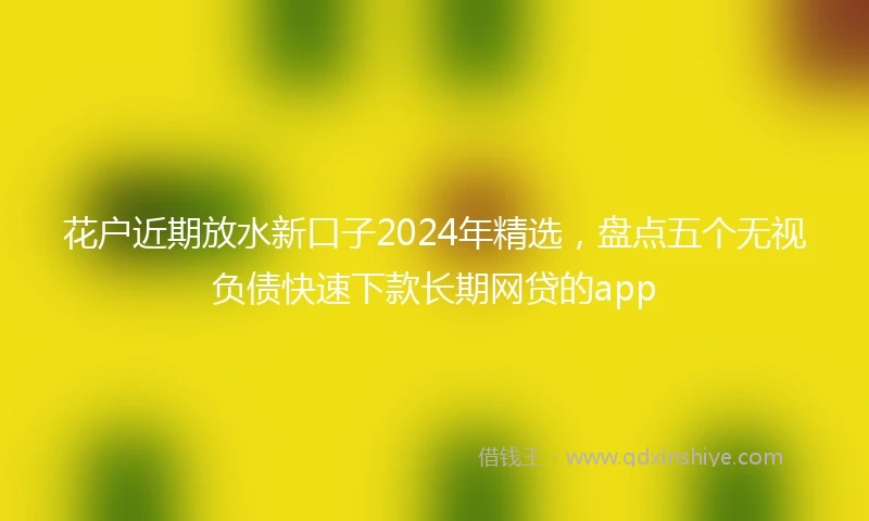 花户近期放水新口子2024年精选，盘点五个无视负债快速下款长期网贷的app