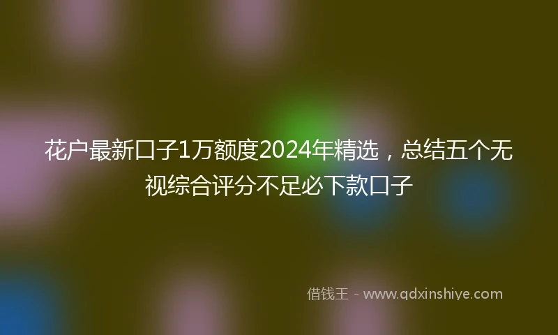花户最新口子1万额度2024年精选，总结五个无视综合评分不足必下款口子