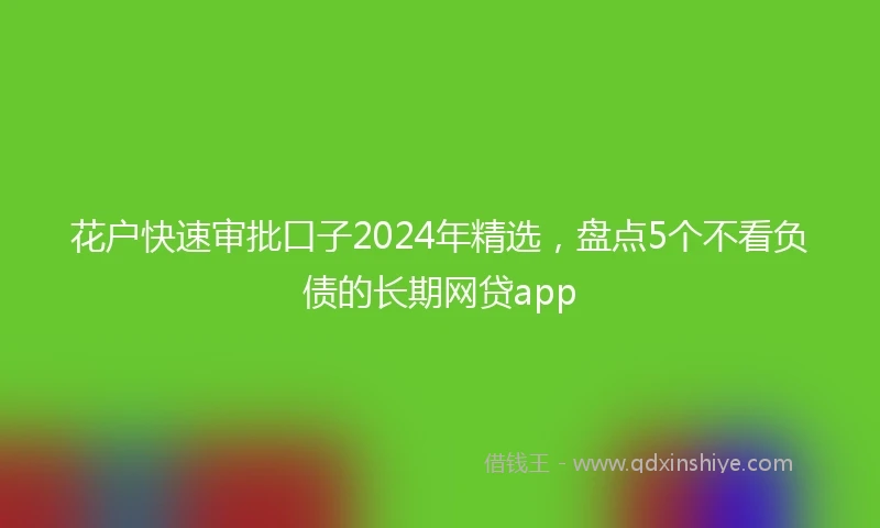 花户快速审批口子2024年精选，盘点5个不看负债的长期网贷app
