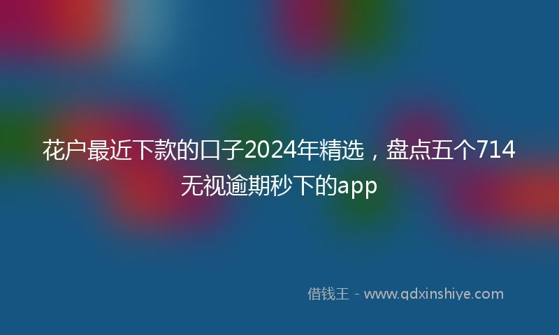 花户最近下款的口子2024年精选，盘点五个714无视逾期秒下的app