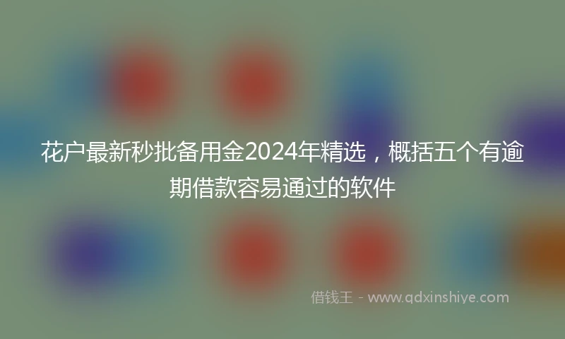 花户最新秒批备用金2024年精选，概括五个有逾期借款容易通过的软件