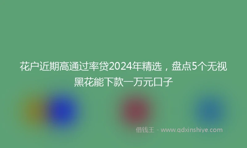 花户近期高通过率贷2024年精选，盘点5个无视黑花能下款一万元口子