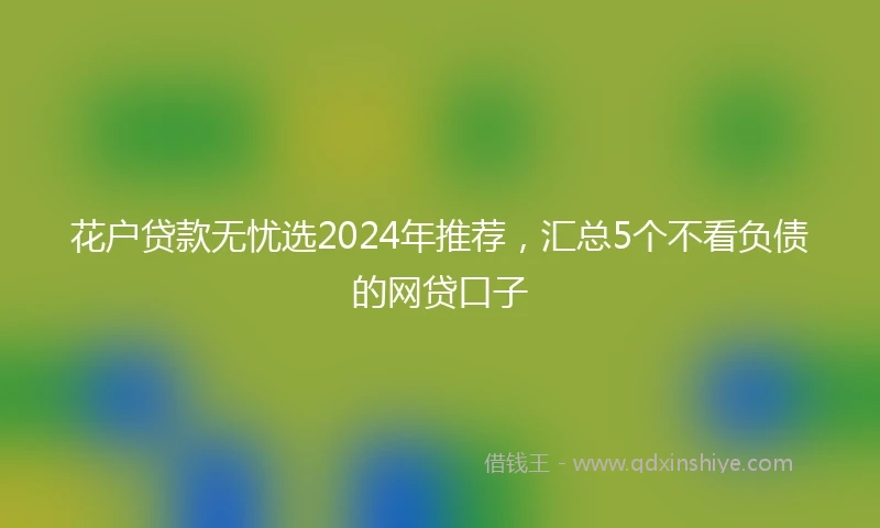 花户贷款无忧选2024年推荐，汇总5个不看负债的网贷口子