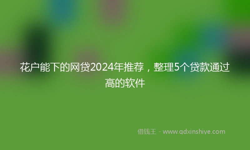 花户能下的网贷2024年推荐，整理5个贷款通过高的软件