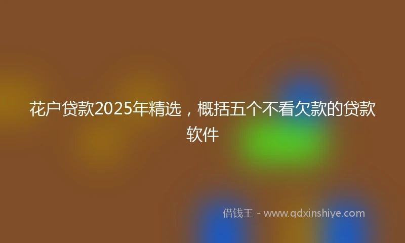 花户贷款2025年精选，概括五个不看欠款的贷款软件