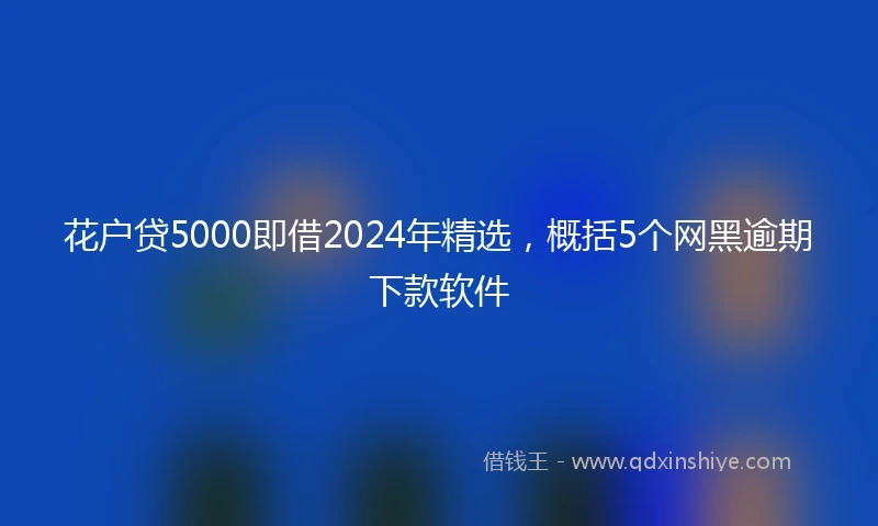 花户贷5000即借2024年精选，概括5个网黑逾期下款软件