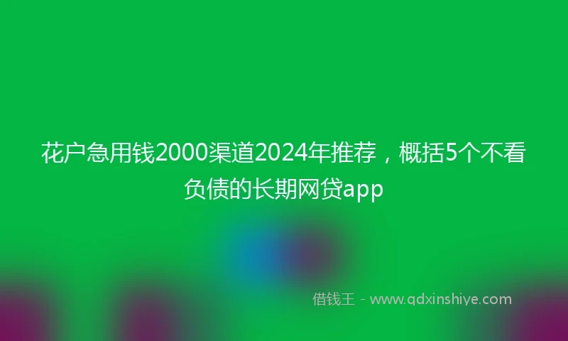 花户急用钱2000渠道2024年推荐，概括5个不看负债的长期网贷app