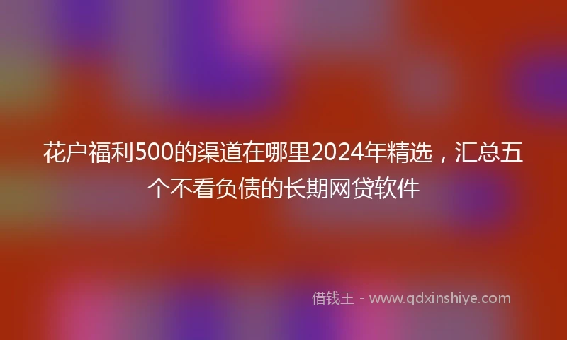 花户福利500的渠道在哪里2024年精选，汇总五个不看负债的长期网贷软件