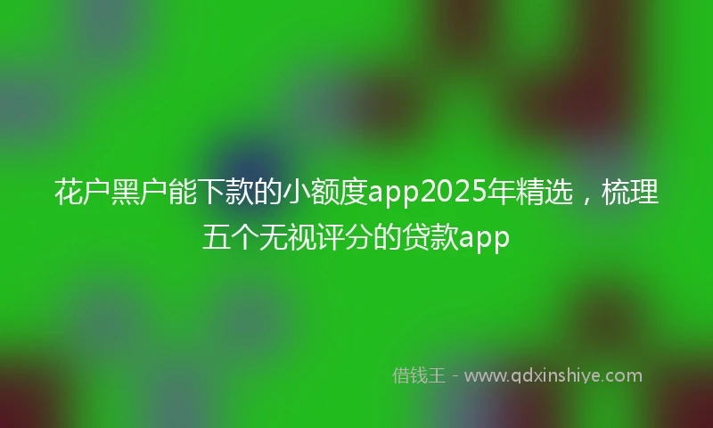 花户黑户能下款的小额度app2025年精选，梳理五个无视评分的贷款app