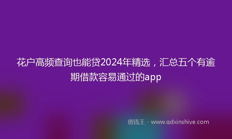 花户高频查询也能贷2024年精选，汇总五个有逾期借款容易通过的app