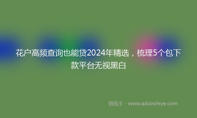 花户高频查询也能贷2024年精选，梳理5个包下款平台无视黑白