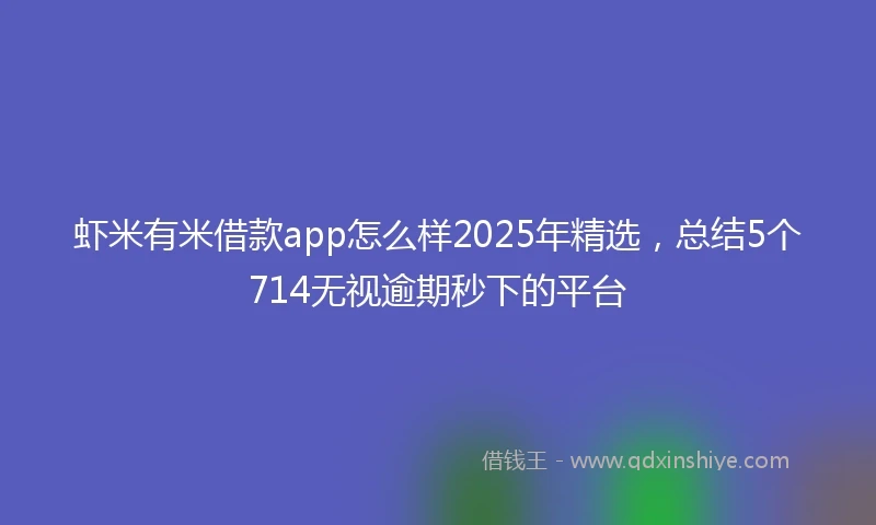 虾米有米借款app怎么样2025年精选，总结5个714无视逾期秒下的平台