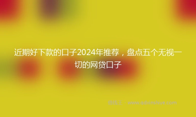 近期好下款的口子2024年推荐，盘点五个无视一切的网贷口子