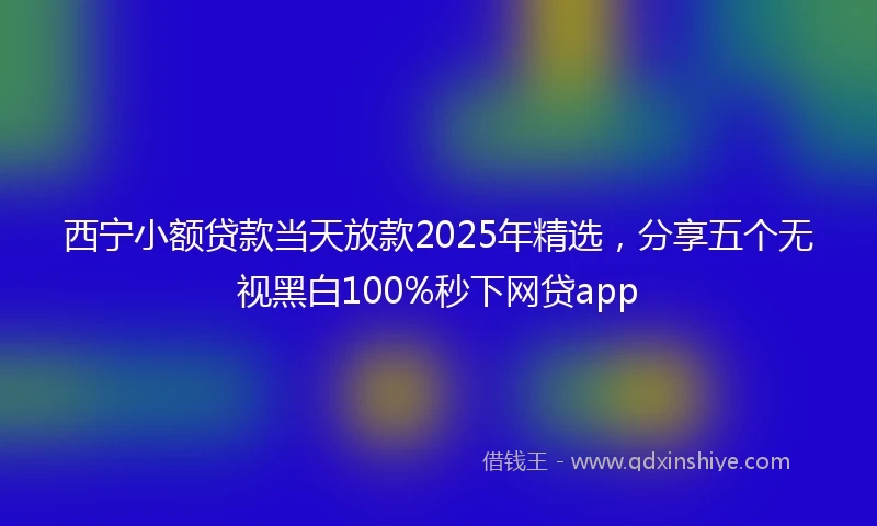西宁小额贷款当天放款2025年精选，分享五个无视黑白100%秒下网贷app