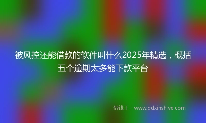 被风控还能借款的软件叫什么2025年精选，概括五个逾期太多能下款平台
