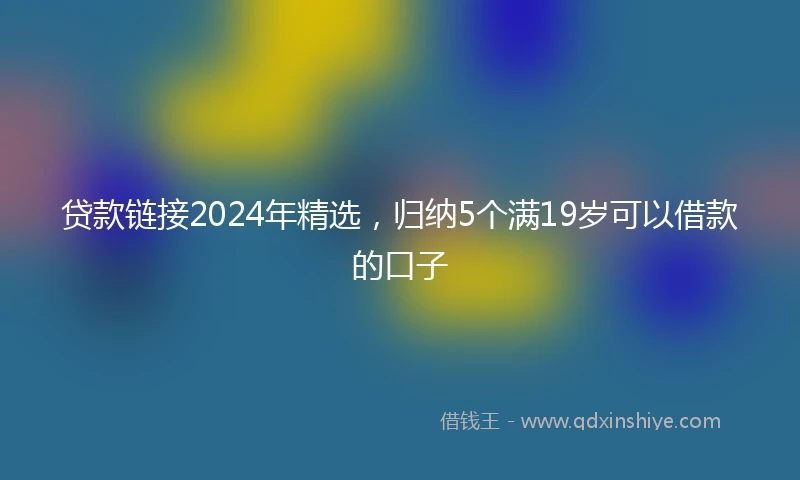 贷款链接2024年精选，归纳5个满19岁可以借款的口子